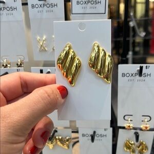 BoxPosh Gold Statement Earrings